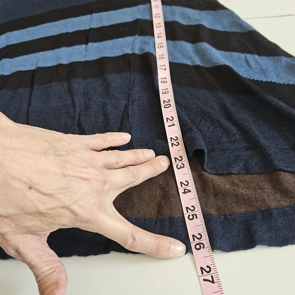 Louis Vuitton Blue and Black Striped Top